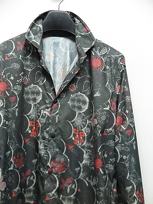 �㴰���THE ONENESS�ʥ����ͥ���/Recycled PE Taffeta EDEN Stand Collar Flare Shirt/OBSIDIANEDEN