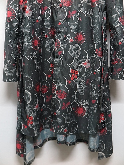 �㴰���THE ONENESS�ʥ����ͥ���/Recycled PE Taffeta EDEN Stand Collar Flare Shirt/OBSIDIANEDEN