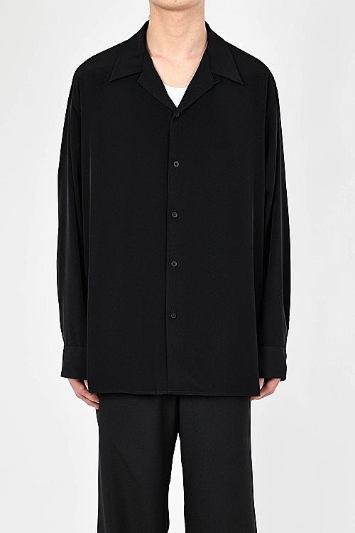 LAD MUSICIANå ߥ塼/DECHINE OPEN COLLAR SHIRT/BLACK