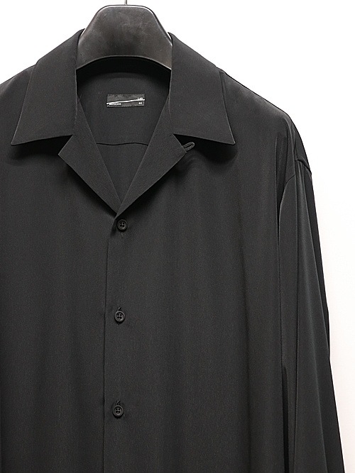 LAD MUSICIANå ߥ塼/DECHINE OPEN COLLAR SHIRT/BLACK