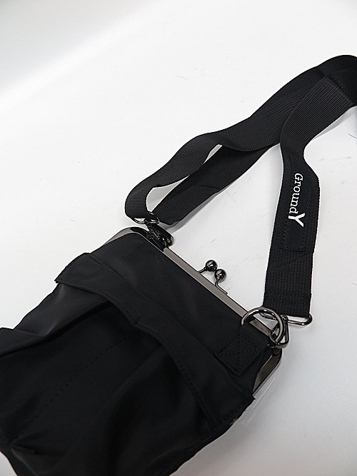 Ground Y�����饦��ɥ磻/POLYESTER SMALL HELMET BAG WITH CLASP/BLACK