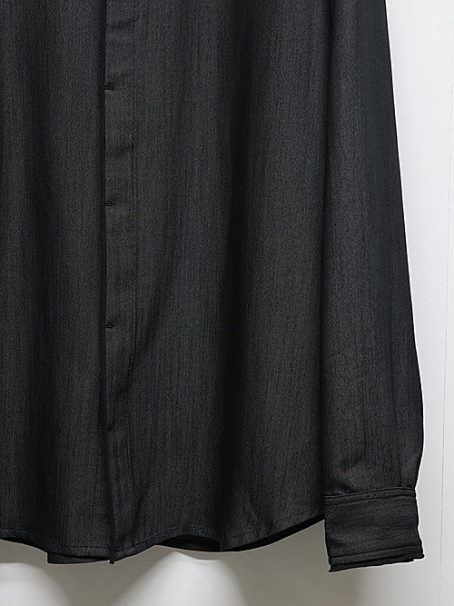 wjk�����֥른��������/fly front shirt/black