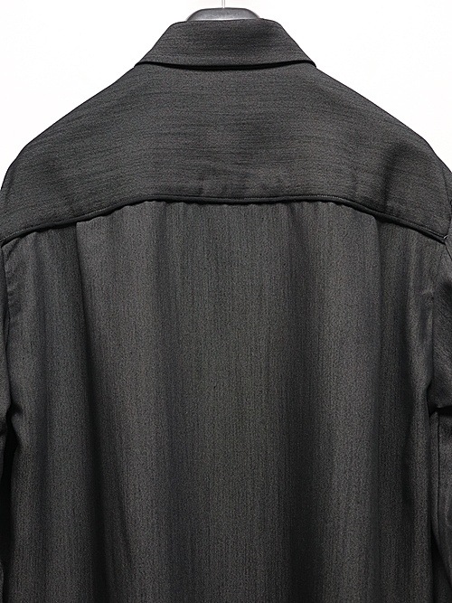 wjk�����֥른��������/fly front shirt/black