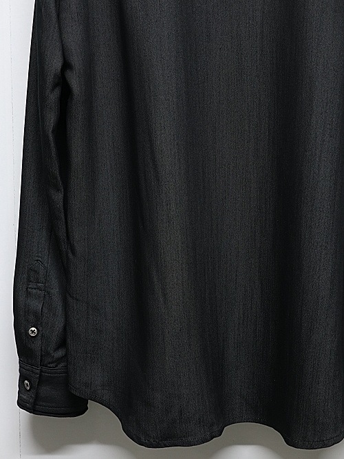 wjk�����֥른��������/fly front shirt/black