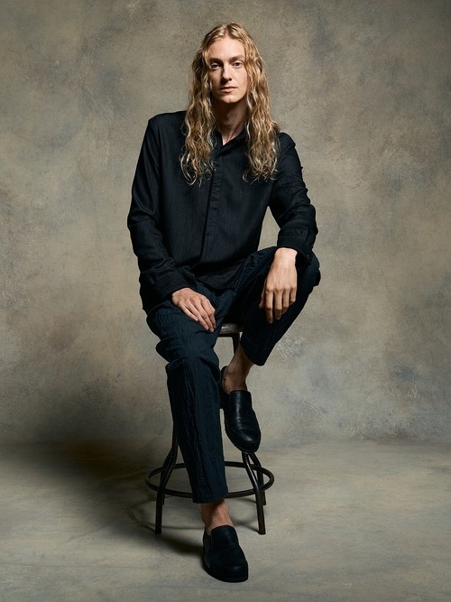 (ͽ���ʡ�2��3������ͽ��/wjk�����֥른��������/fly front shirt/black