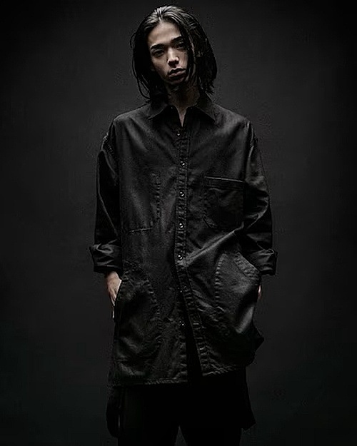 Ground Y �� EDWIN Collaboration/9OZ BLACK TWILL BLOUSE/BLACK