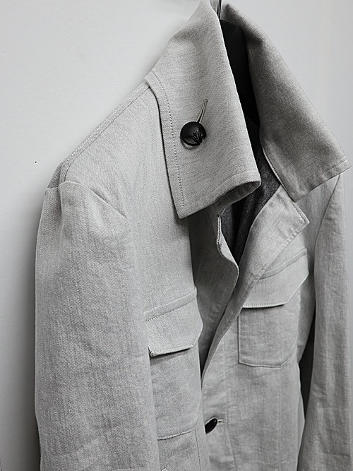 (ͽ���ʡ�4��5������ͽ��/kiryuyrik������奦����奦/Denim Napoleon Blouson/Gray