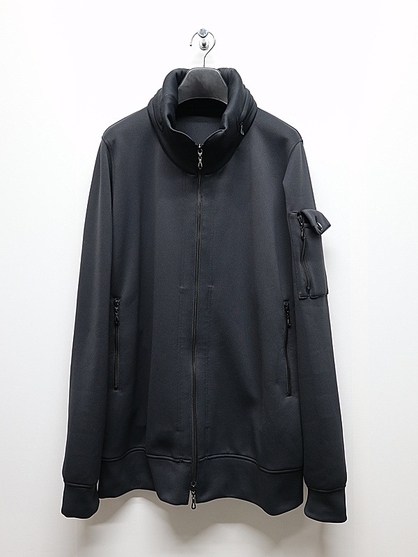 �㴰���kiryuyrik������奦����奦/Double Knit Jersey Stand Collar Blouson/Black