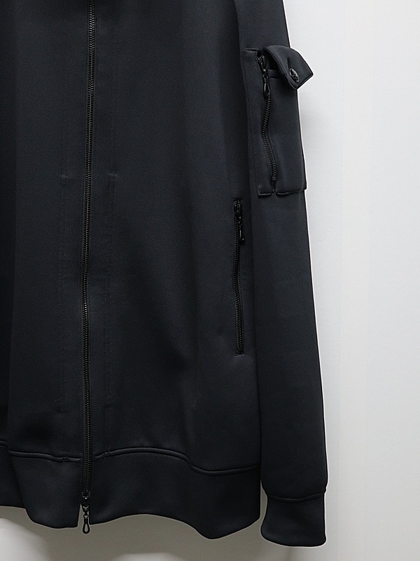 �㴰���kiryuyrik������奦����奦/Double Knit Jersey Stand Collar Blouson/Black