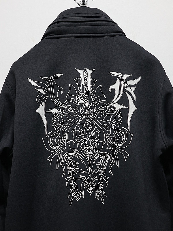 �㴰���kiryuyrik������奦����奦/Double Knit Jersey Stand Collar Blouson/Black