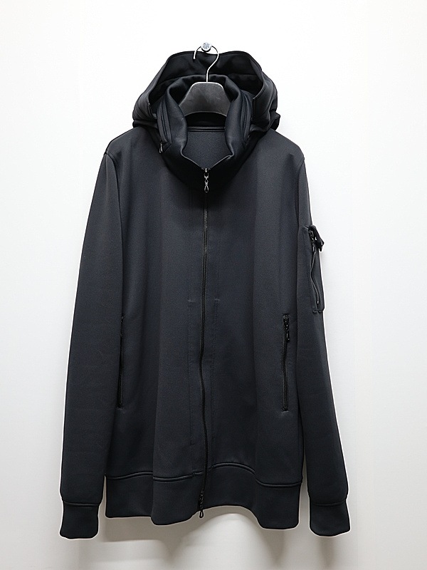�㴰���kiryuyrik������奦����奦/Double Knit Jersey Stand Collar Blouson/Black