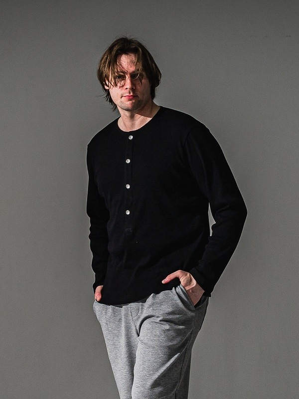 (ͽ���ʡ�7��8������ͽ��/41TH RESOUND CLOTHING���ꥵ����ɥ���������/RIB HENRY LONGSLEAVE/BLACK