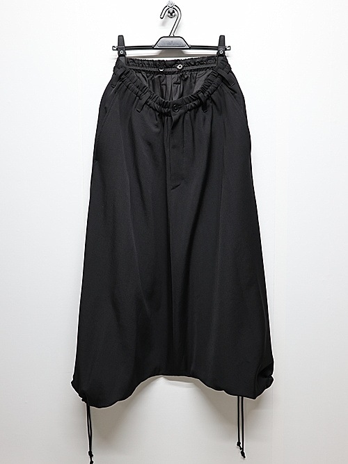 Ground Y饦ɥ磻/W/GABARDINE INSEAM BUTTON SAROUEL PANTS/BLACK