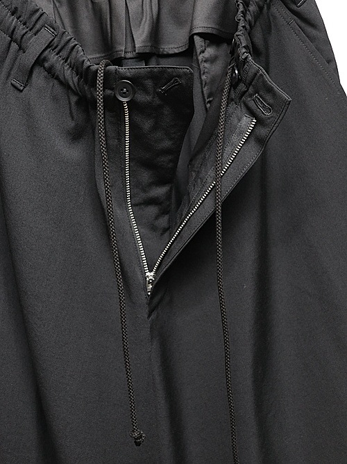 Ground Y饦ɥ磻/W/GABARDINE INSEAM BUTTON SAROUEL PANTS/BLACK
