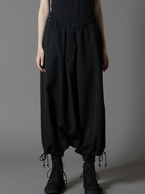 Ground Y饦ɥ磻/W/GABARDINE INSEAM BUTTON SAROUEL PANTS/BLACK