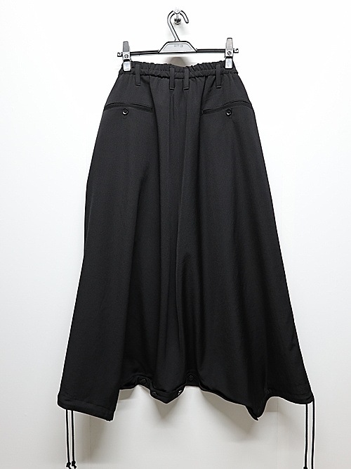 Ground Y饦ɥ磻/W/GABARDINE INSEAM BUTTON SAROUEL PANTS/BLACK