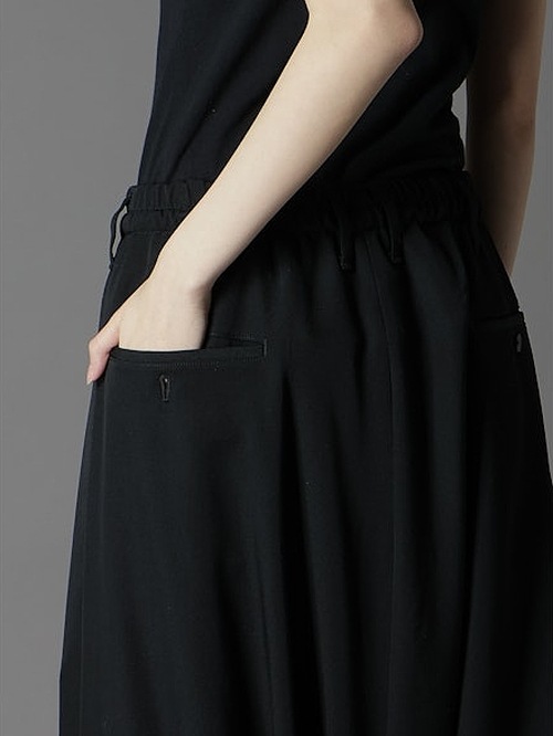 Ground Y饦ɥ磻/W/GABARDINE INSEAM BUTTON SAROUEL PANTS/BLACK