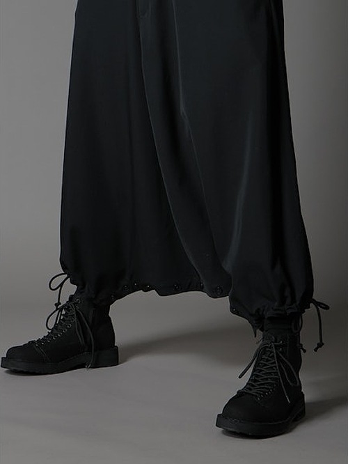 Ground Y饦ɥ磻/W/GABARDINE INSEAM BUTTON SAROUEL PANTS/BLACK