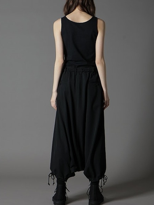 Ground Y饦ɥ磻/W/GABARDINE INSEAM BUTTON SAROUEL PANTS/BLACK