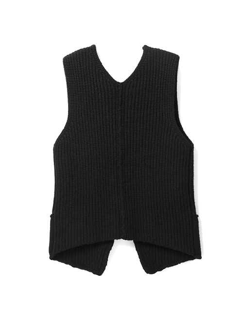 RIPVANWINKLEåץ󥦥󥯥/3GGWOOL KNIT GILLET/BLACK