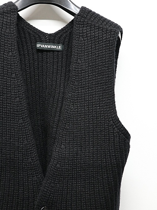RIPVANWINKLEåץ󥦥󥯥/3GGWOOL KNIT GILLET/BLACK