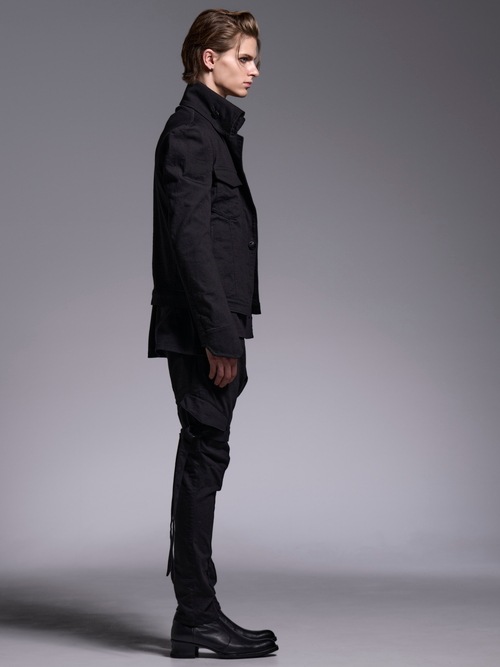 (ͽ���ʡ�4��5������ͽ��/kiryuyrik������奦����奦/Denim Napoleon Blouson/Black