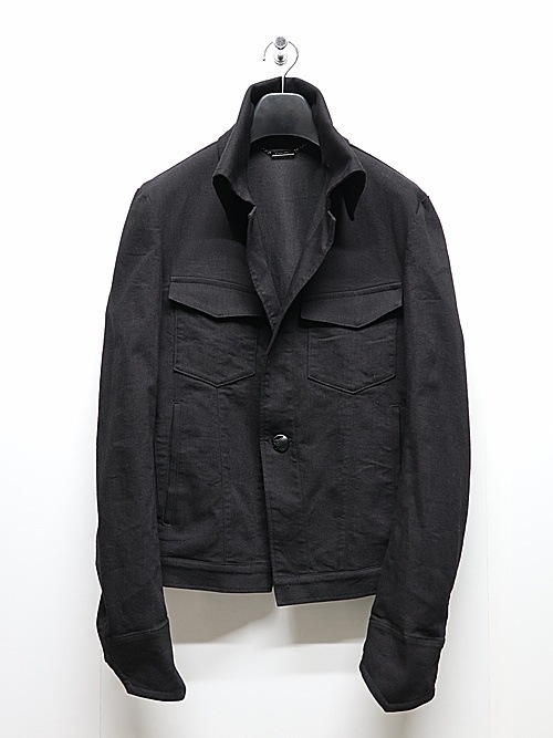(ͽ���ʡ�4��5������ͽ��/kiryuyrik������奦����奦/Denim Napoleon Blouson/Black