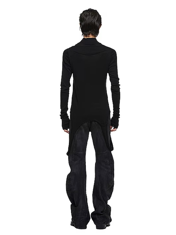 JULIUS����ꥦ��/CUPRO/COTTON FRAISE CUT & SEWN8/BLACK