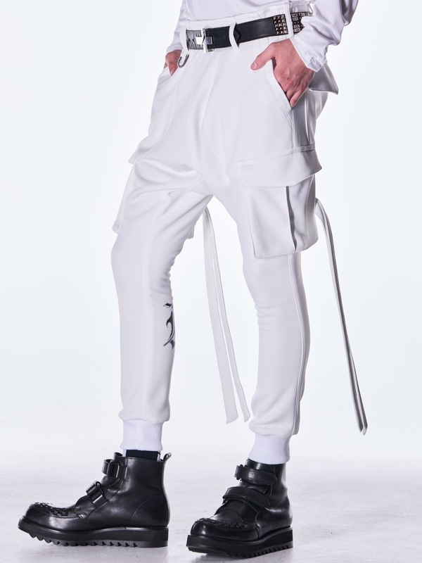 (ͽ���ʡ�8������9������ͽ��/kiryuyrik������奦����奦/Double Knit Jersey Saruel Pants/White