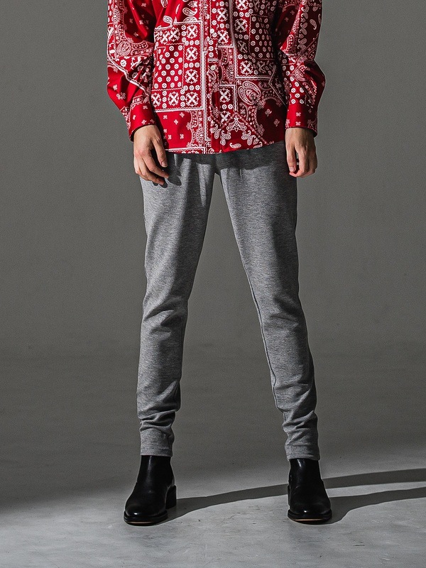 RESOUND CLOTHING���ꥵ����ɥ���������/TIGHT TAPERD CHRIS EASY blister TUCK PANTS/GREY