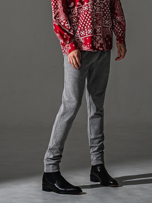 RESOUND CLOTHING���ꥵ����ɥ���������/TIGHT TAPERD CHRIS EASY blister TUCK PANTS/GREY