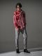 RESOUND CLOTHING���ꥵ����ɥ���������/TIGHT TAPERD CHRIS EASY blister TUCK PANTS/GREY