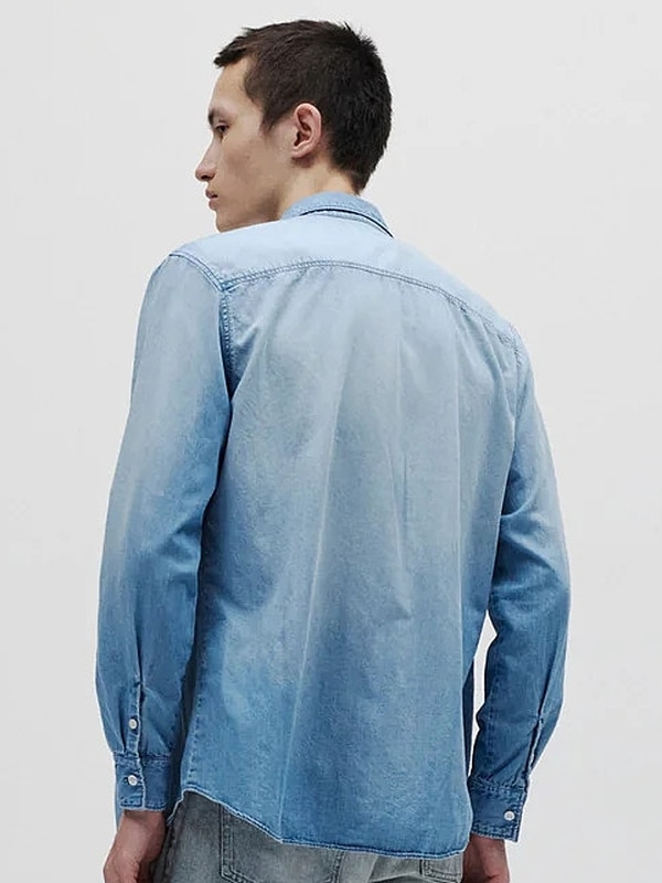 SALE30%OFF/ATTACHMENT�������å�����/6OZ DENIM L/S SHIRT/L.NAVY.