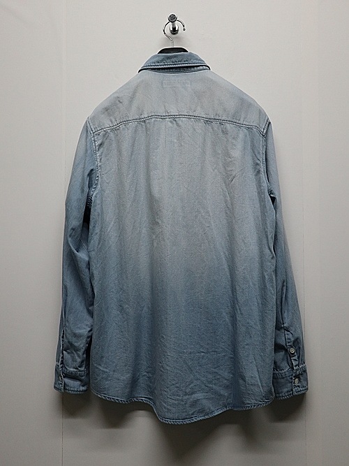 ATTACHMENT�������å�����/6OZ DENIM L/S SHIRT/L.NAVY