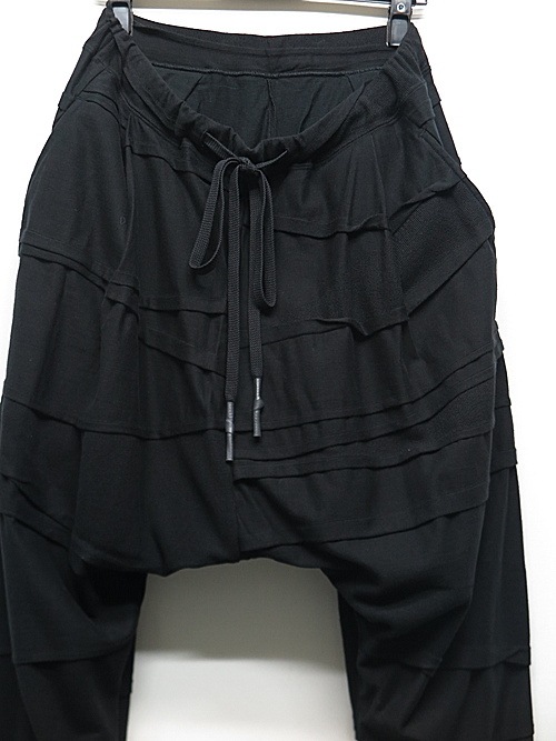 �㴰���nude:masahiko maruyama ���̡���:�ޥ��ҥ��ޥ���/2 TUCKS DROP CROTCH PANTS/Black