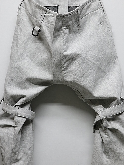 (ͽ���ʡ�4��5������ͽ��/kiryuyrik������奦����奦/Denim Bondage Pants/Gray