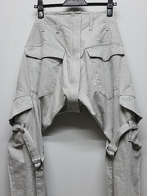 (ͽ���ʡ�4��5������ͽ��/kiryuyrik������奦����奦/Denim Bondage Pants/Gray