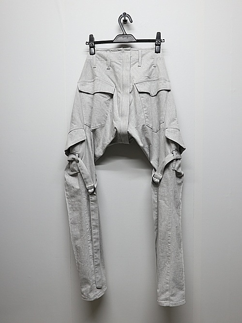 (ͽ���ʡ�4��5������ͽ��/kiryuyrik������奦����奦/Denim Bondage Pants/Gray