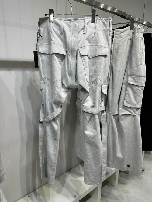 (ͽ���ʡ�4��5������ͽ��/kiryuyrik������奦����奦/Denim Bondage Pants/Gray