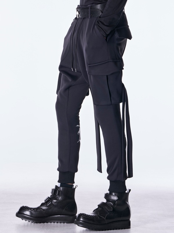 (ͽ���ʡ�8������9������ͽ��/kiryuyrik������奦����奦/Double Knit Jersey Saruel Pants/Black