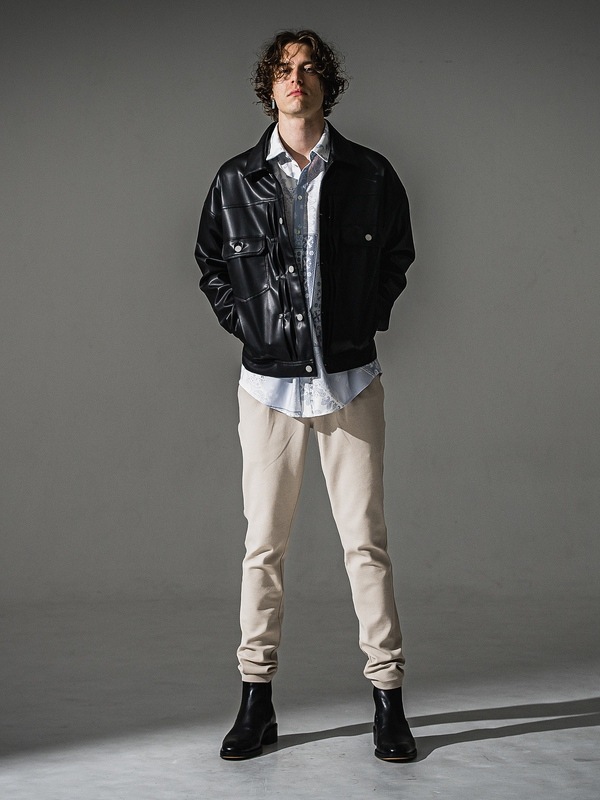 RESOUND CLOTHING���ꥵ����ɥ���������/TIGHT TAPERD CHRIS EASY blister TUCK PANTS/BEIGE