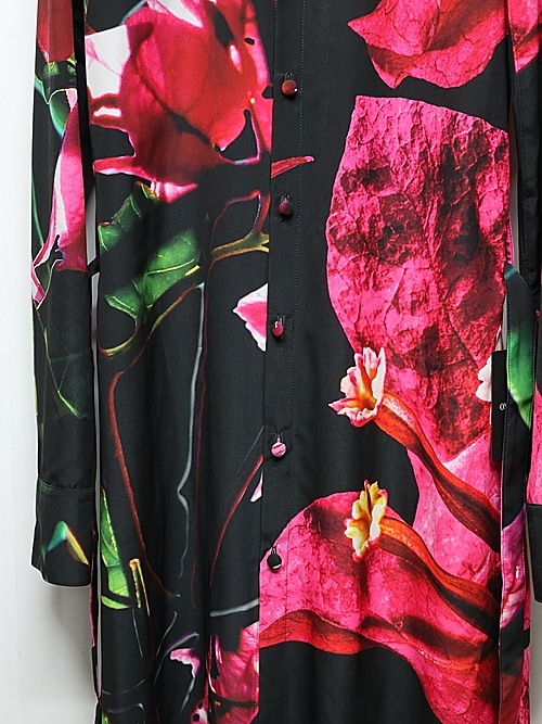 �㴰���THE ONENESS�������ͥ�/Eco Decine Bougainveallea Flare Shirt/Black