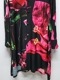 �㴰���THE ONENESS�������ͥ�/Eco Decine Bougainveallea Flare Shirt/Black