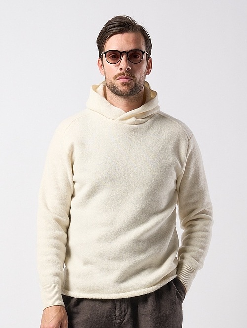 wjk�����֥른��������/back pile hoodie/off white