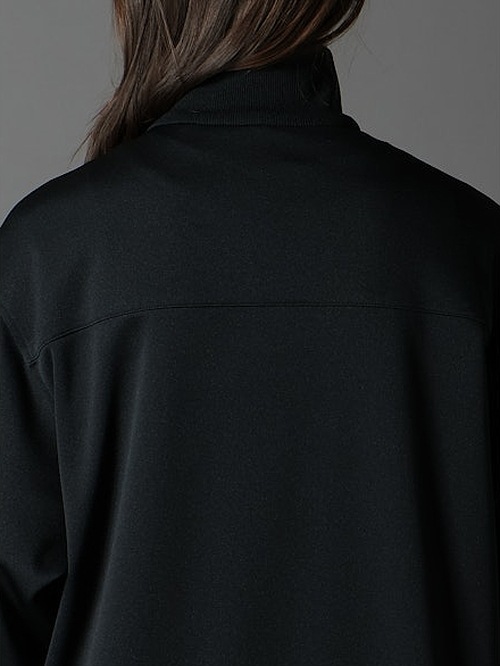 SALE30%OFF/Ground Y�����饦��ɥ磻/PE SMOOTH NECK RIBBED LONG BLOUSE/BLACK.