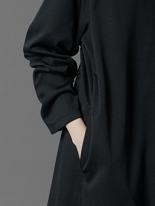 SALE30%OFF/Ground Y�����饦��ɥ磻/PE SMOOTH NECK RIBBED LONG BLOUSE/BLACK.