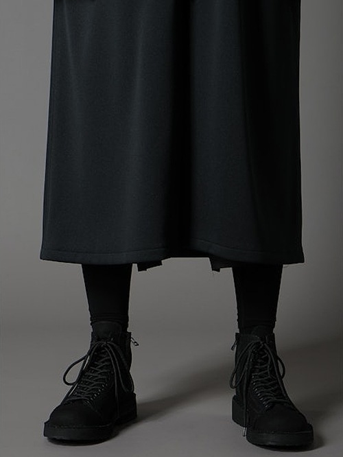 SALE30%OFF/Ground Y�����饦��ɥ磻/PE SMOOTH NECK RIBBED LONG BLOUSE/BLACK.