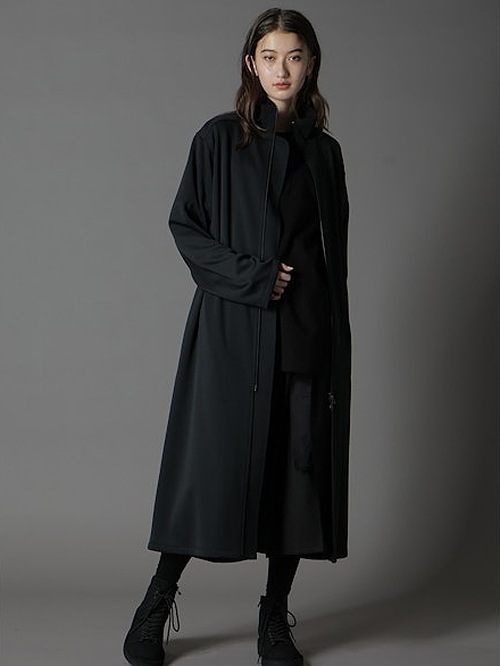 SALE30%OFF/Ground Y�����饦��ɥ磻/PE SMOOTH NECK RIBBED LONG BLOUSE/BLACK.