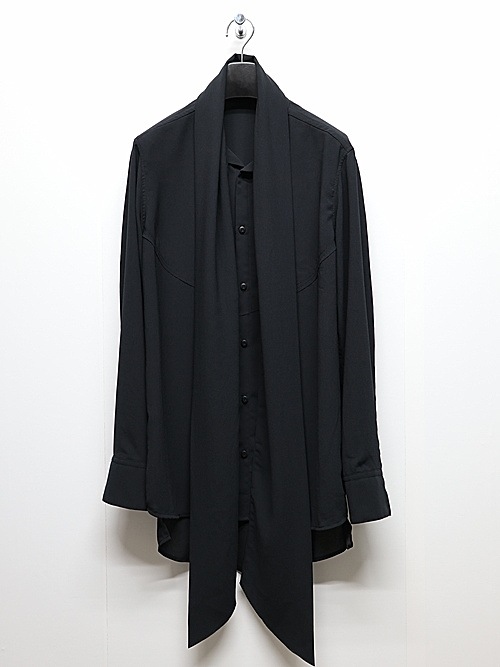 SALE30%OFF/kiryuyrik������奦����奦/Gergette Crepe Stoal Shirts/Black