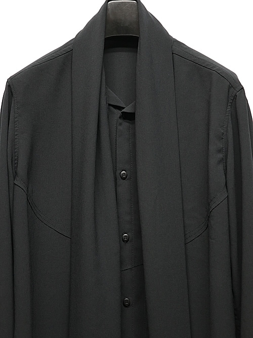 SALE30%OFF/kiryuyrik������奦����奦/Gergette Crepe Stoal Shirts/Black